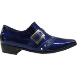 Sapato Masculino Em Couro Social Executivo Azul Pencil Veneza Collection Ref:535