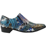 Sapato Masculino Em Couro Social Executivo Floral Veneza Collection Ref:499