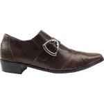 Sapato Masculino Em Couro Social Executivo Marrom Horse Veneza Collection Ref:412
