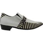 Sapato Masculino Em Couro Social Executivo Branco White Piano Veneza Collection Ref:392