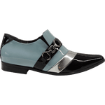 Sapato Masculino Em Couro Social Executivo Azul Baby Veneza Collection Ref:318