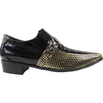 Sapato Masculino Em Couro Social Executivo Preto Golden Black Veneza Collection Ref:191