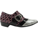 Sapato Masculino Em Couro Social Executivo Roxo Purple Grey Veneza Collection Ref:155
