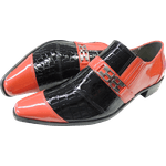 Sapato Masculino Em Couro Social Executivo Vermelho Dark Veneza Collection Ref:068