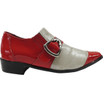 Sapato Masculino Em Couro Social Executivo Vermelho Veneza Collection Ref:062