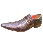 Sapato Masculino Italiano Em Couro Social Executivo - Vermelho - Roses Ref: 1001