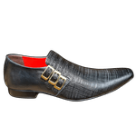 Sapato Masculino Italiano Em Couro Social Executivo - Preto - Risqué Ref: 1019 - Outlet