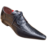 Sapato Masculino Italiano Em Couro Social Executivo - Preto - Black Coir Ref: 1023