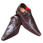 Sapato Masculino Italiano Em Couro Social Executivo - Marrom - Schamma Brown Ref: 1027