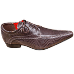 Sapato Masculino Italiano Em Couro Social Executivo - Marrom - Schamma Brown Ref: 1027