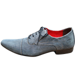 Sapato Masculino Italiano Em Couro Social Executivo - Azul - Blue Golden Star Ref: 1029
