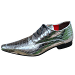 Sapato Masculino Italiano Em Couro Social Executivo - Prata - Silvergator Ref: 1030