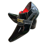Sapato Masculino Italiano Em Couro Social Executivo - Preto - Black Light Ref: 1031