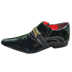 Sapato Masculino Italiano Em Couro Social Executivo - Preto - Black Light Ref: 1031