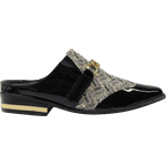 Mule Masculino Em Couro - Babuche - Black Blank - Ref: 2096