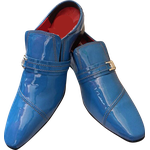 Mule Masculino Em Couro - Babuche - Baby Blue - Ref: 717 Outlet