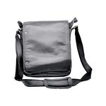 Bolsa Carteiro Preta Em Couro Floter Delivery Ref: 761