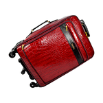 Mala De Viagem Em Couro Croco Vermelho Voyage Crocodile Rock Ref: 979