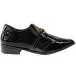 Sapato Masculino Em Couro Social Executivo Preto Croco Veneza Collection Ref: 679