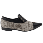 Sapato Masculino Em Couro Social Executivo Branco Duo Veneza Collection Ref: 7042