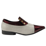 Sapato Masculino Em Couro Social Executivo Bordô Duo Veneza Collection Ref: 7043