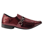 Sapato Masculino Em Couro Social Executivo Vermelho Parfum Veneza Collection Ref: 7047
