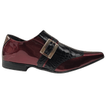 Sapato Masculino Em Couro Social Executivo Vermelho Crocored Veneza Collection Ref: 7053