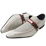 Sapato Masculino Em Couro Social Executivo Branco Sangre Veneza Collection Ref: 7057