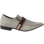 Sapato Masculino Em Couro Social Executivo Branco Sangre Veneza Collection Ref: 7057