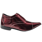 Sapato Masculino Em Couro Social Executivo Vermelho Brilliant Veneza Collection Ref: 7058