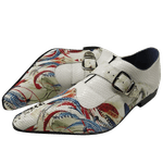 Sapato Masculino Em Couro Social Executivo Branco Coltrane Veneza Collection Ref: 7059
