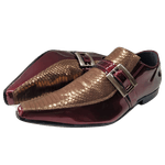 Sapato Masculino Em Couro Social Executivo Vermelho Serpieri Veneza Collection Ref: 7060