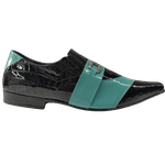 Sapato Masculino Em Couro Social Executivo Azul Blue Baby Veneza Collection Ref: 7065