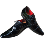 Sapato Masculino Italiano Em Couro Oxford Preto Cambridge Ref: 1032