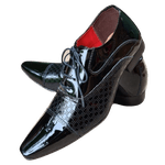 Sapato Masculino Italiano Em Couro Oxford Preto Gambit Ref: 1034