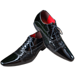 Sapato Masculino Italiano Em Couro Oxford Preto Gambit Ref: 1034