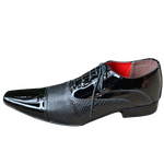 Sapato Masculino Italiano Em Couro Oxford Preto Division Ref: 1035