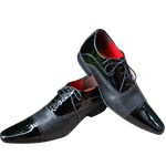 Sapato Masculino Italiano Em Couro Oxford Preto Division Ref: 1035