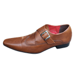 Sapato Masculino Italiano Em Couro Marrom Chivalry Ref: 1036
