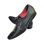 Sapato Masculino Italiano Em Couro Preto Dantés Ref: 1038