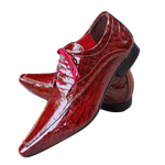 Sapato Masculino Italiano Em Couro Vermelho Danglars Ref: 1039