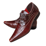 Sapato Masculino Italiano Em Couro Marrom Terra Ref: 1040
