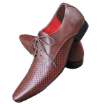Sapato Masculino Italiano Em Couro Marrom Villefort Ref: 1041