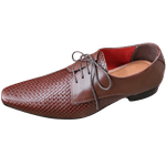 Sapato Masculino Italiano Em Couro Marrom Villefort Ref: 1041