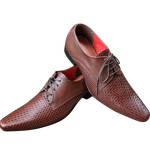Sapato Masculino Italiano Em Couro Marrom Villefort Ref: 1041