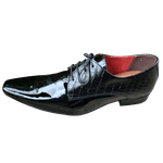 Sapato Masculino Italiano Em Couro Preto Mercedes Ref: 1045