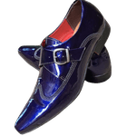 Sapato Masculino Italiano Em Couro Azul Seashore Ref: 1055
