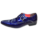 Sapato Masculino Italiano Em Couro Azul Seashore Ref: 1055