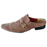 Babuche Masculino Dubai Em Couro Social Executivo Em Couro - Marrom - Choco Ref: 805 Outlet