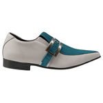 Sapato Masculino Em Couro Social Executivo Azul Le Bleublanc Veneza Collection Ref: 7071